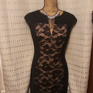 Sexy black dress with lace